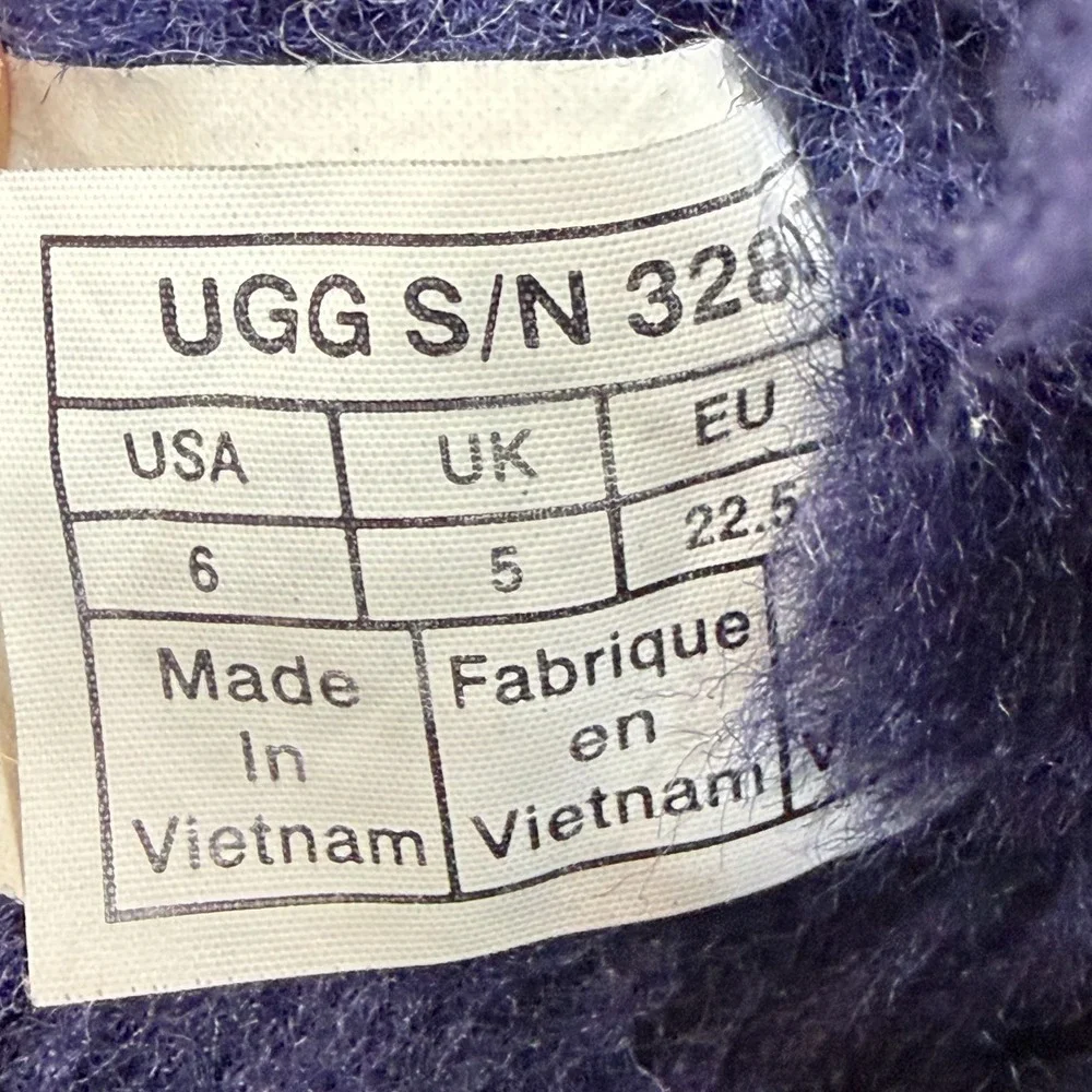 UGG Toddler Girls 6 Navy Blue Bailey Bow Boots Shearling‎ Fur Lined